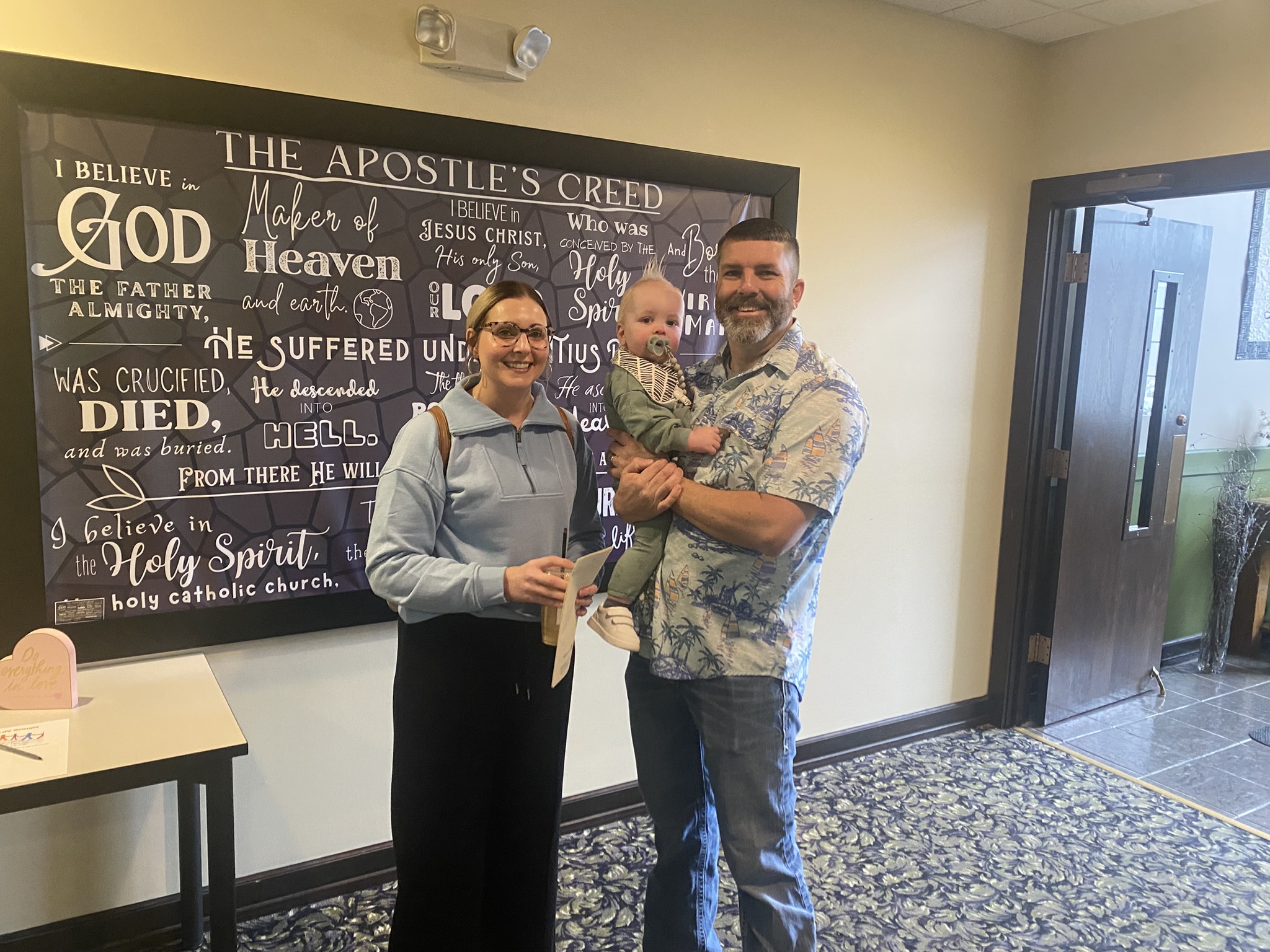 three men and laughing two women walking side by side